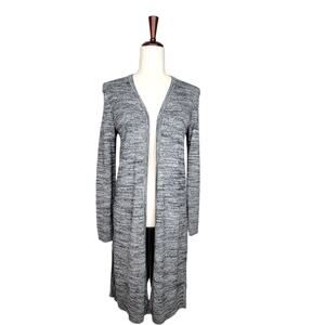 Talbots Marled Heather Cotton Viscose Longline Open Duster Cardigan - Size XS